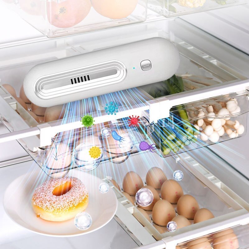 Purificateur d'air pour réfrigérateur et stérilisateur , désodorisant , garde les aliments et la fraîcheur منقي ومعقم هواء الثلاجة، ومزيل الروائح الكريهة، ويحافظ على الطعام طازجًا - الصورة 4