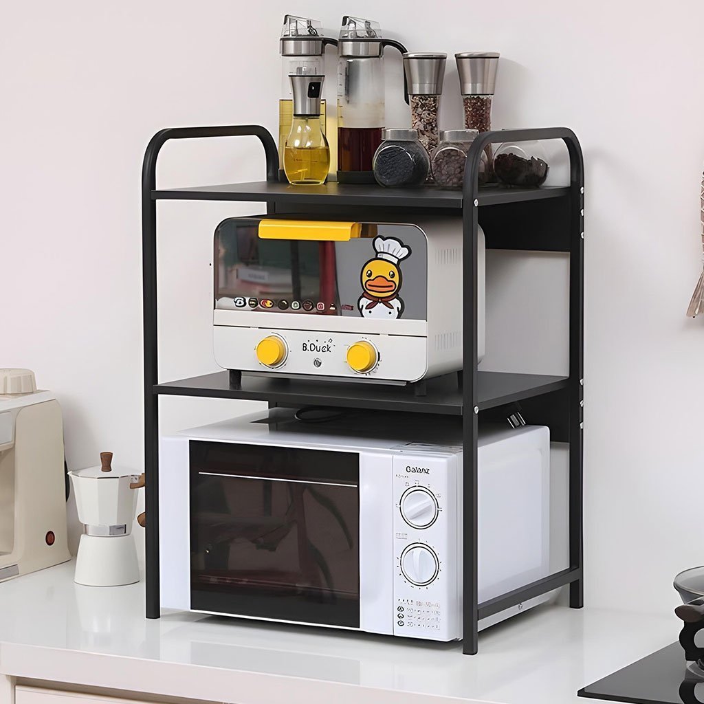 Support pour four à micro-ondes et étagère de rangement 3 étages – منظم أغراض وحامل ميكروويف - الصورة 4