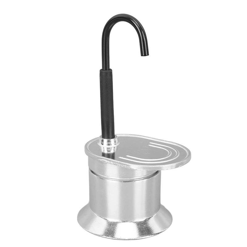 Cafetière Italienne Moka à Tube en Alliage d'Aluminium 50ml - ماكينة صنع قهوة الموكا الإيطالية بأنبوب من سبائك الألومنيوم - الصورة 4