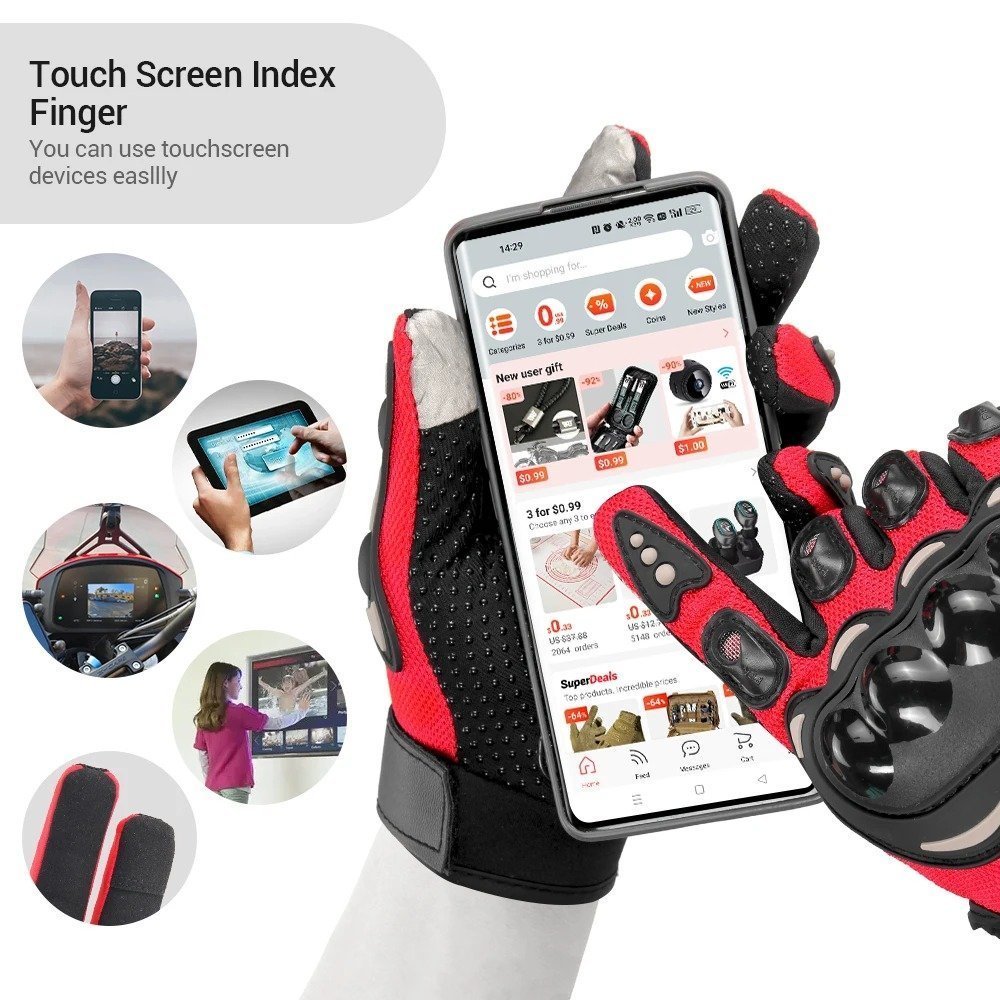 Pack Moto Hiver Cagoule Excefore en Polaire + Gants Pro Biker respirants avec protections antidérapantes - الصورة 3