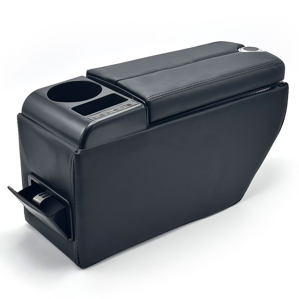 Organisateur de Console Centrale Voiture avec Accoudoir et Porte-Gobelet USB – منظم أغراض ومسند سيارة - الصورة 5