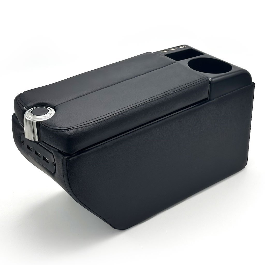 Organisateur de Console Centrale Voiture avec Accoudoir et Porte-Gobelet USB – منظم أغراض ومسند سيارة - الصورة 3