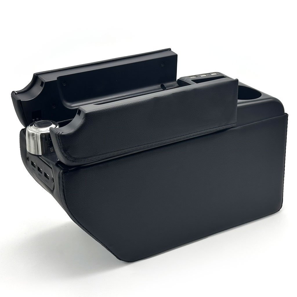Organisateur de Console Centrale Voiture avec Accoudoir et Porte-Gobelet USB – منظم أغراض ومسند سيارة - الصورة 6