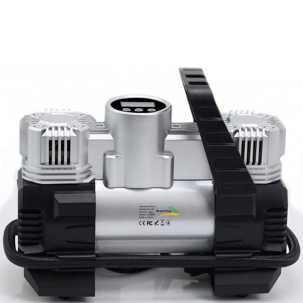 Compresseur de voiture à double piston écran LCD 180W 150psi BE0171 – جهاز ضغط العجلات للسياراة - الصورة 3