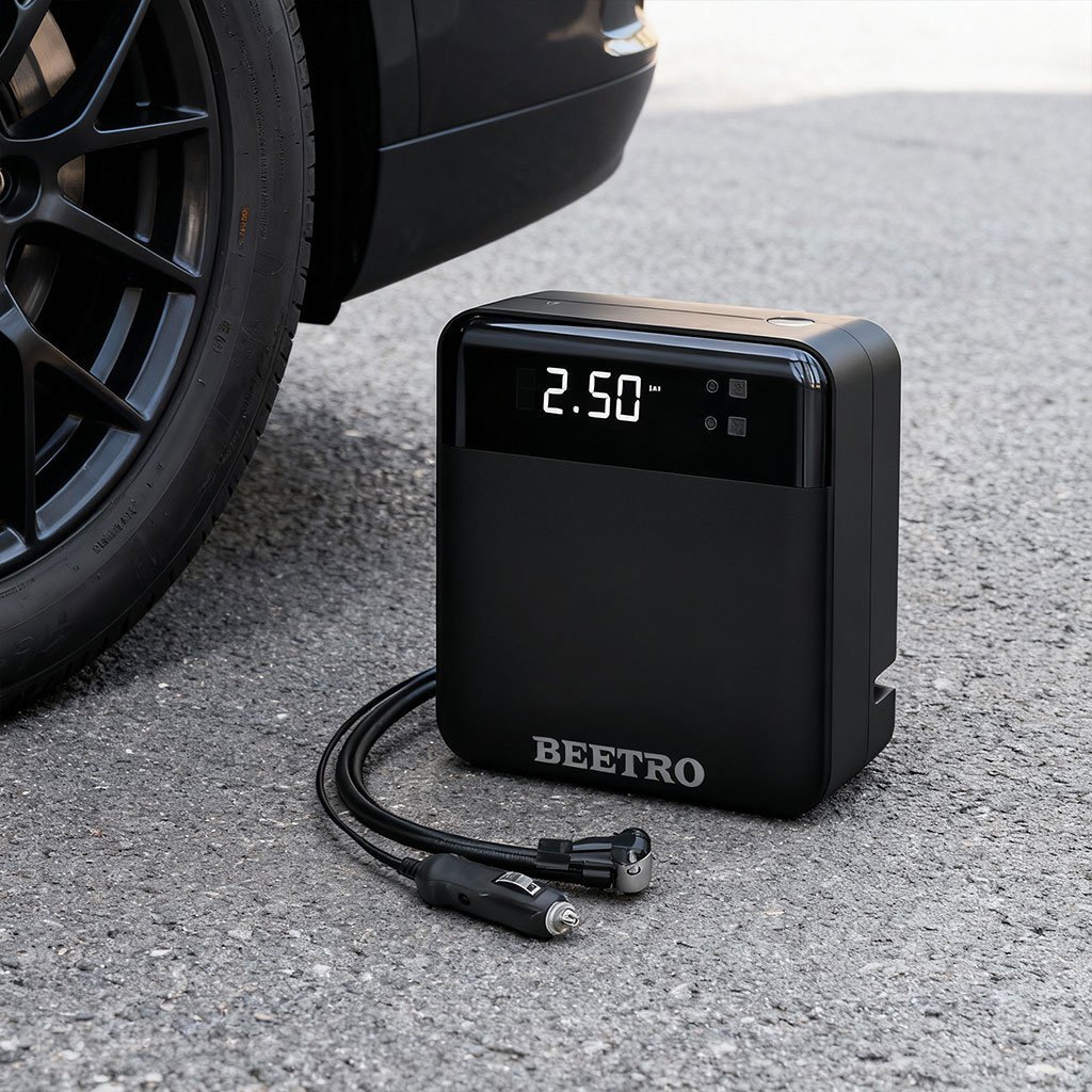 Compresseur de voiture écran LCD 100W 150psi BE0174 – جهاز ضغط العجلات للسياراة - الصورة 2