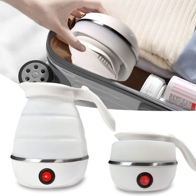 Bouilloire électrique pliable, portable et pliable de voyage – 600 ml