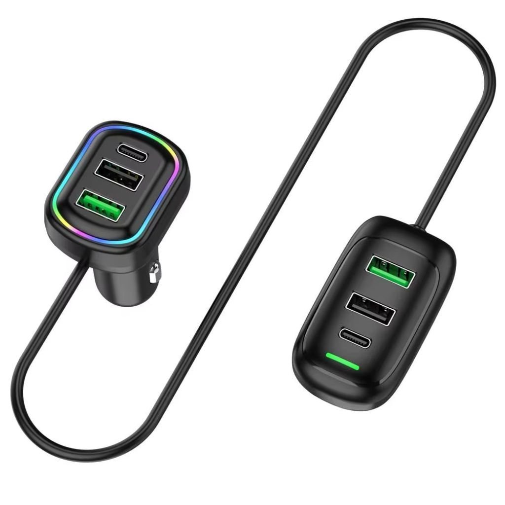 Chargeur Voiture 6 Ports USB Type-C avec Éclairage RGB – شاحن سيارة - الصورة 2