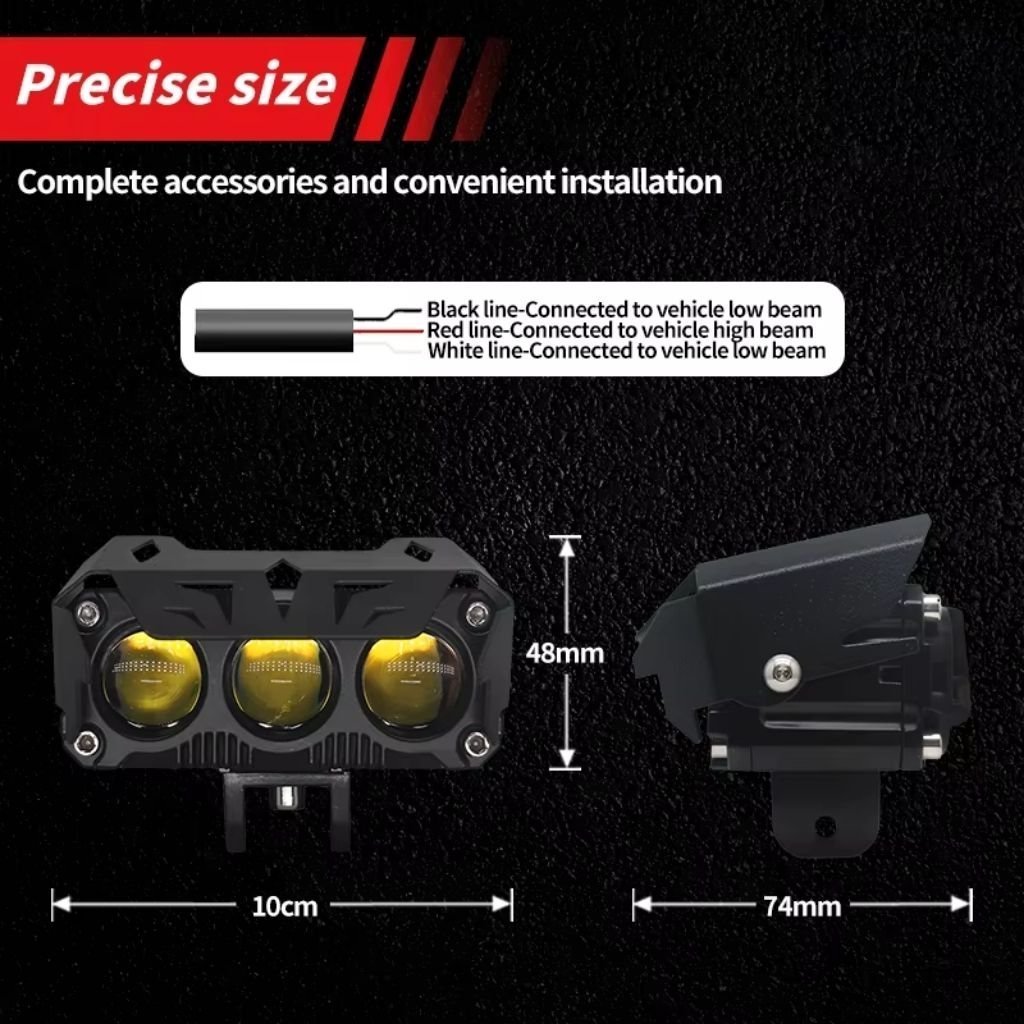 Projecteurs LED 200W pour Moto – مصابيح للدراجات النارية - الصورة 2
