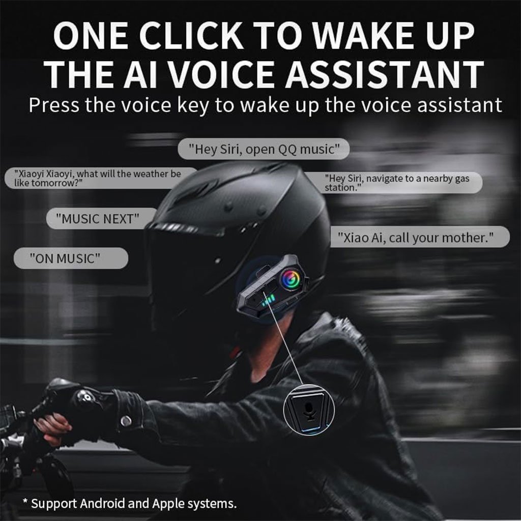 Microphone Casque Moto Sans Fil CL8 Bluetooth 5.3 avec Réduction Intelligente du Bruit – ميكروفون لاسلكي لسائقي الدراجات النارية - الصورة 6