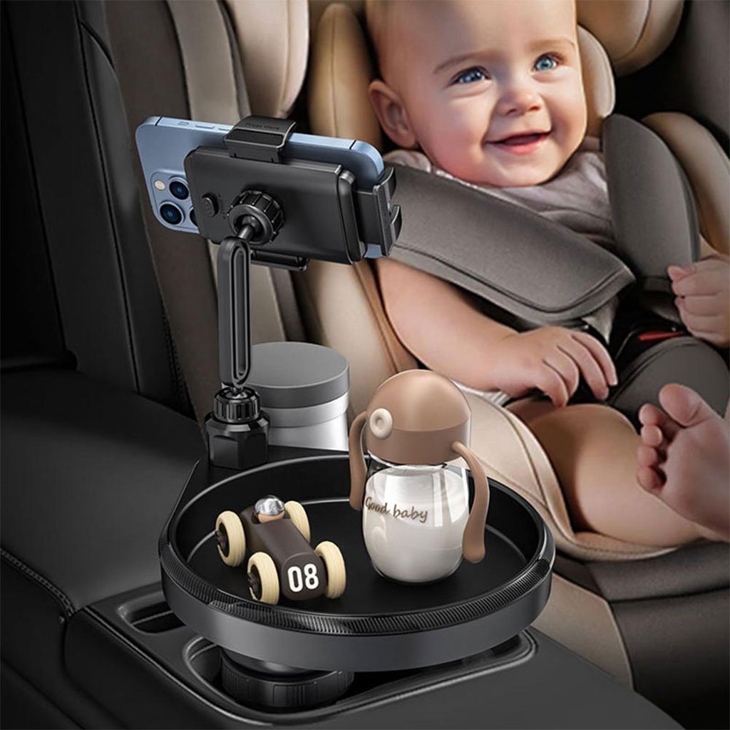 Plateau extensible 4 en 1 avec support de téléphone pour voiture – حامل أغراض ومشروبات في السيارة - الصورة 4