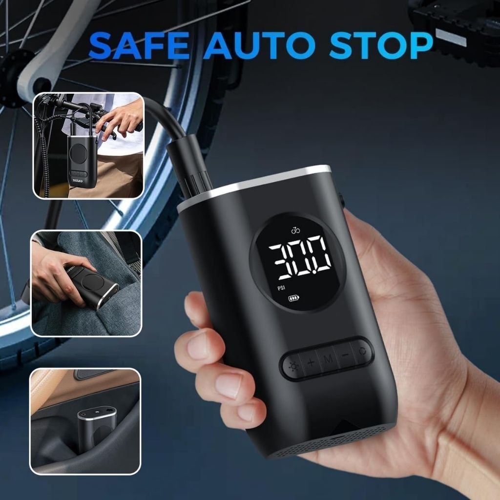 Compresseur d'Air Portable 150 PSI avec Lampe LED – منفاخ هواء محمول مع إضاءة - الصورة 3
