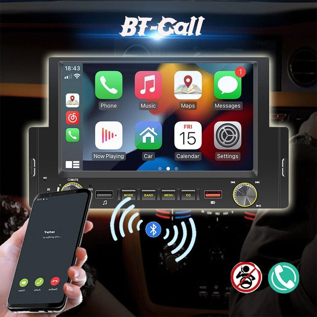 Autoradio à écran tactile avec Apple CarPlayer Android Auto et GPS Intégré – جهاز راديو للسيارة - الصورة 7