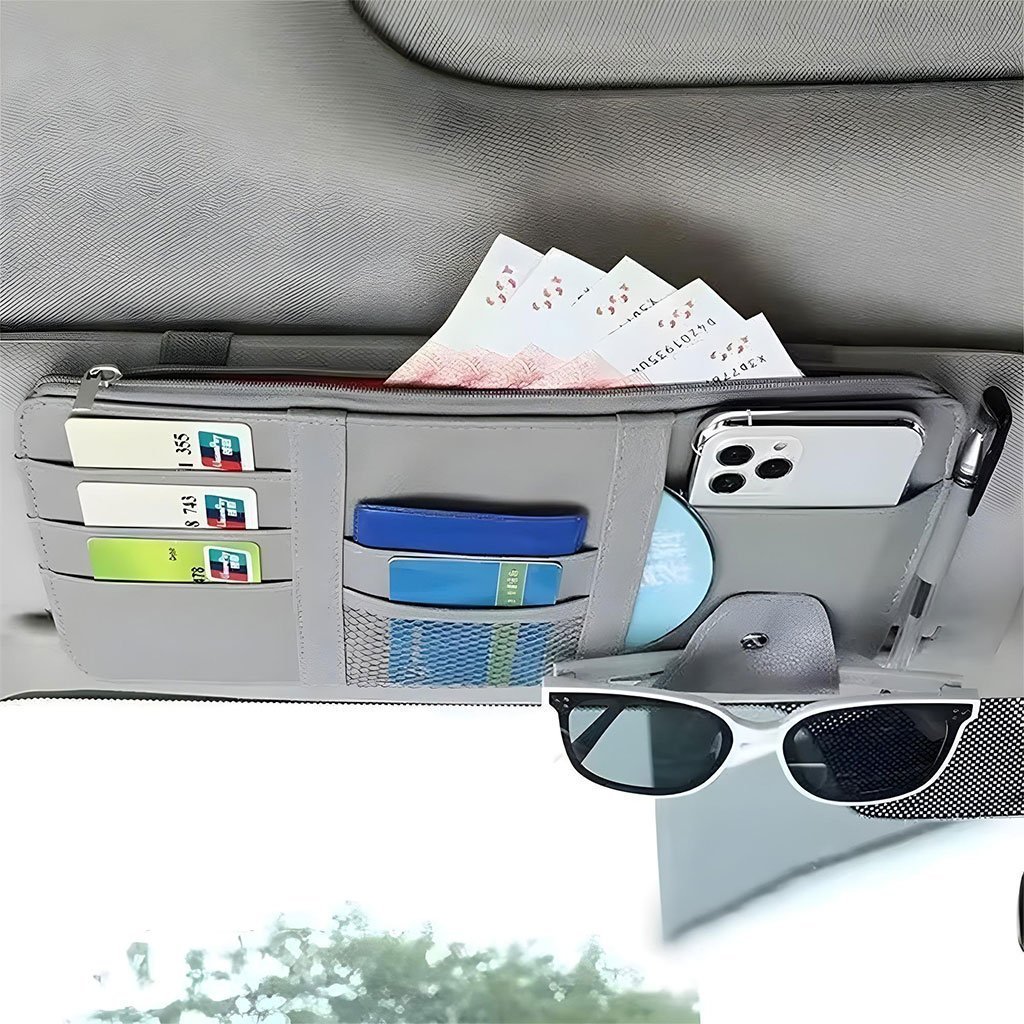 Organiseur de pare-soleil universelle de voiture multifonctionnel – منظم أغراض في السيارة - الصورة 3