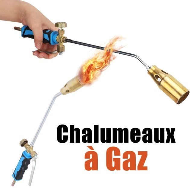 شعلة غاز مزودة بمسدس إشعال مزدوج