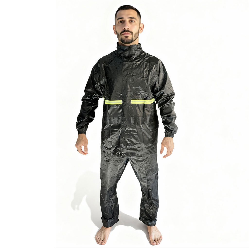 Pack Tenue De Pluie Imperméable Veste Et Pantalon avec Cagoule - الصورة 2
