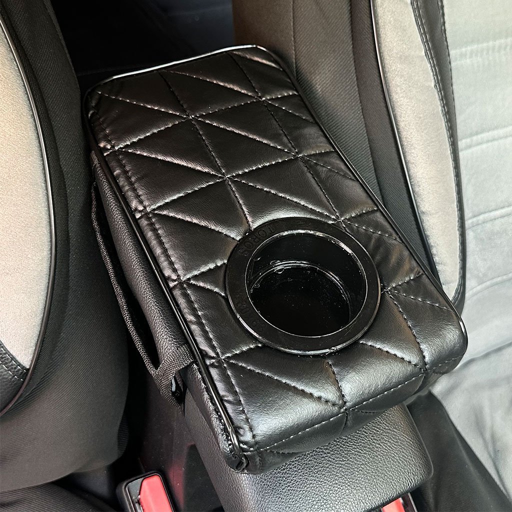 Coussin d’accoudoir de voiture avec porte-gobelet V2 – وسادة منظم الأغراض في السيارة - الصورة 6