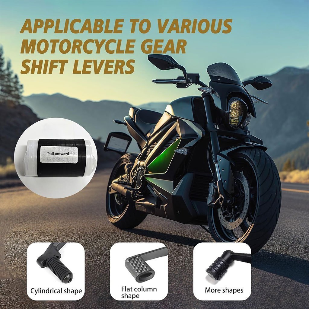 Protège Chaussures pour Moto en Caoutchouc Durable – أداة حماية الأحذية لسائقي الدراجات - الصورة 4