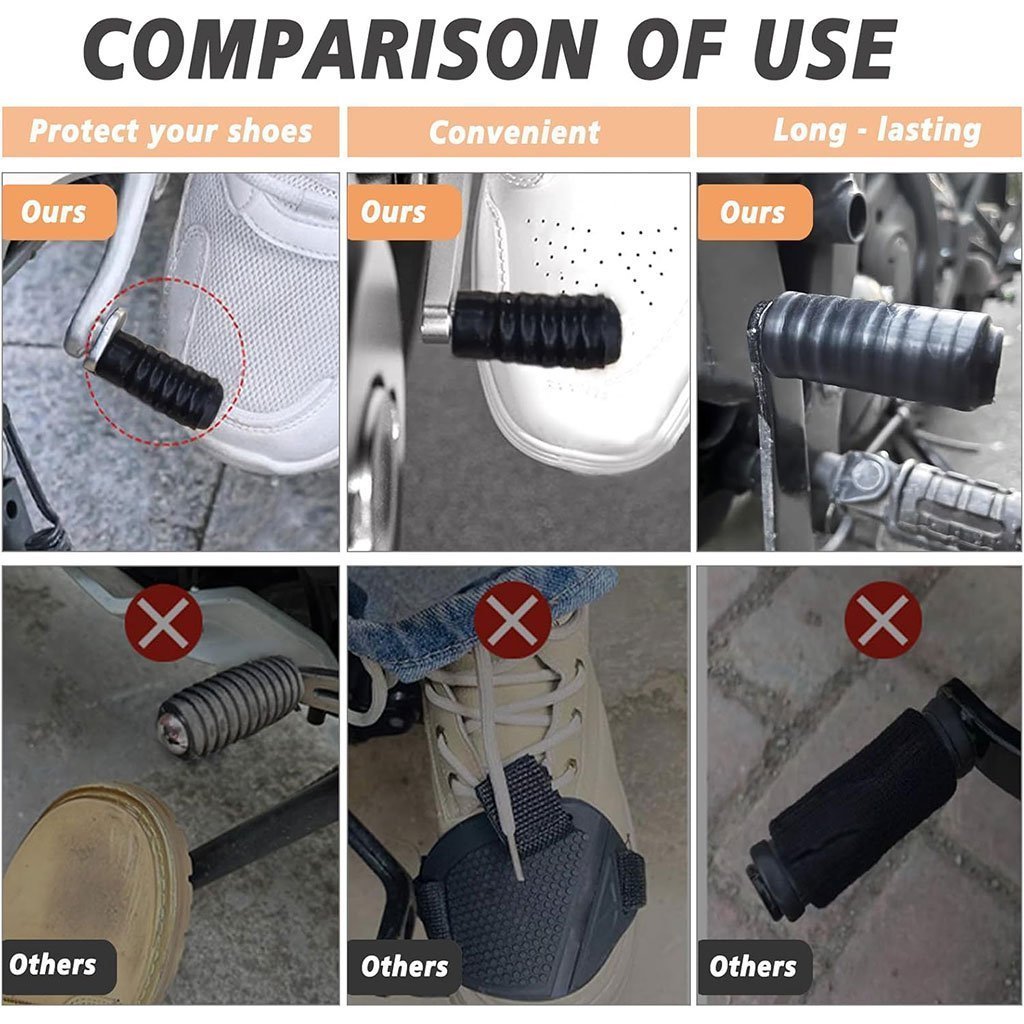 Protège Chaussures pour Moto en Caoutchouc Durable – أداة حماية الأحذية لسائقي الدراجات - الصورة 3