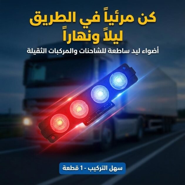 Feux stroboscopiques LED 12-24V 2 Couleur pour Véhicules 1Pcs – مصابيح إشارية ملونة