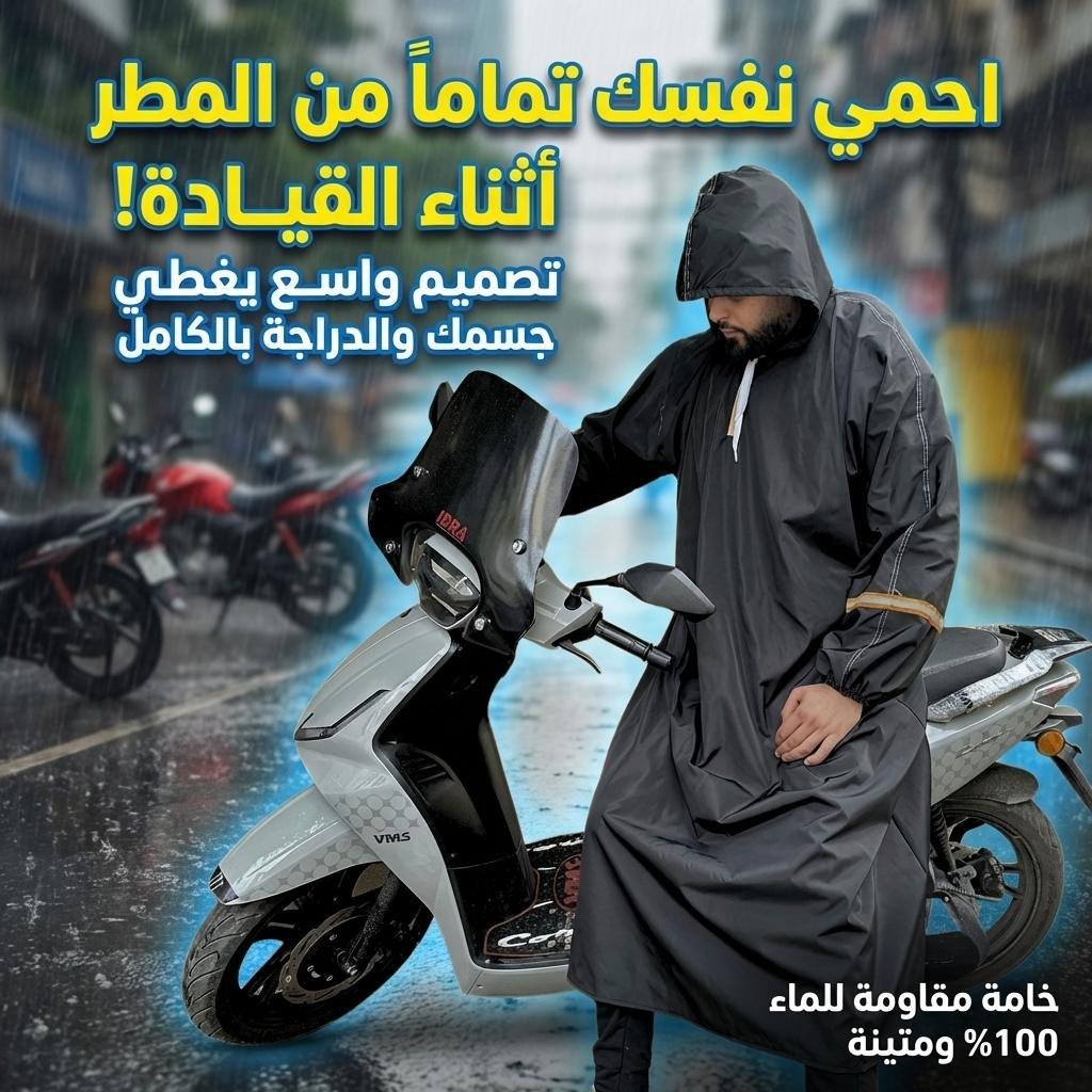 Combinaison impérmeable de protéction – معطف واقي من المطر – حماية مثالية لأصحاب الدراجات النارية