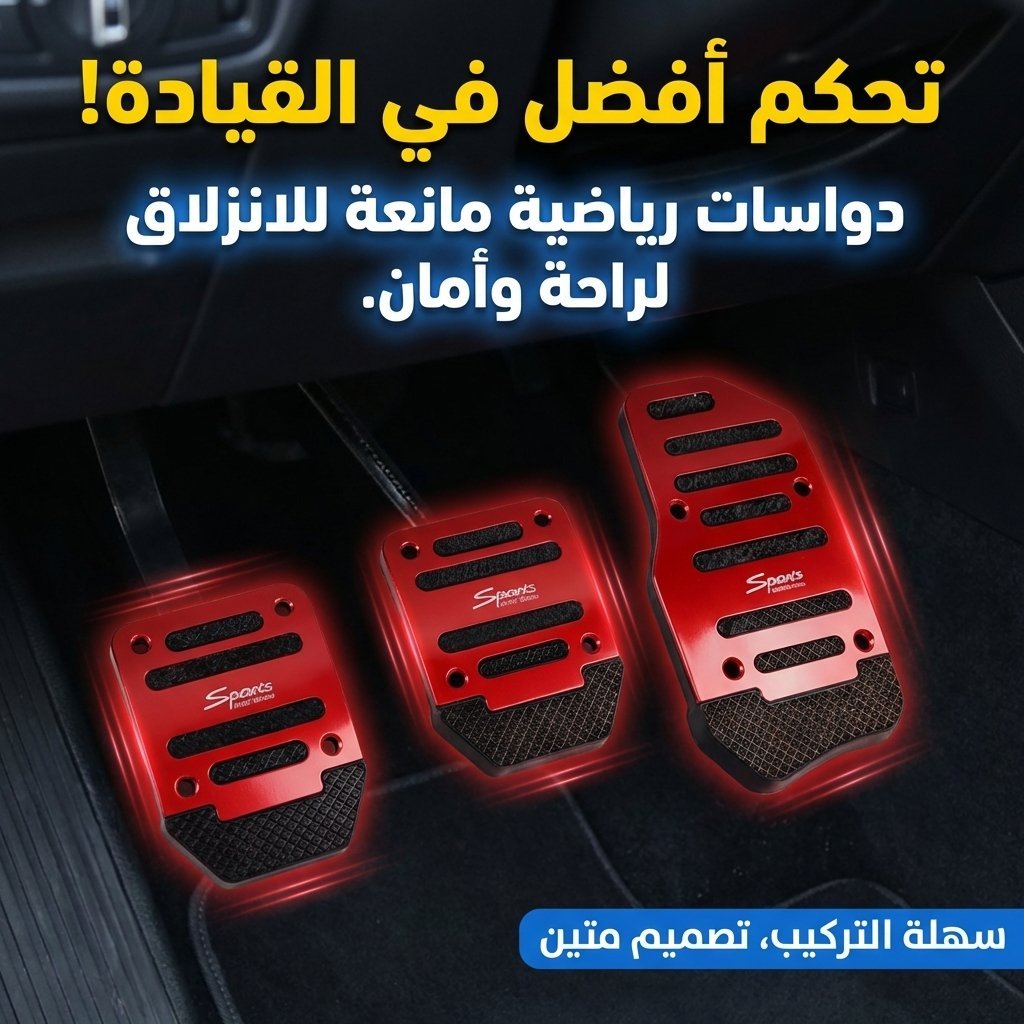 Kit de Pédales Antidérapantes Universelles pour Voiture - دواسات السيارة غير القابلة للانزلاق
