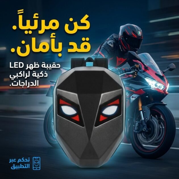 Crelander Sac à dos moto a écran d'affichage LED 3D,extensible et étanche -  حقيبة ظهر ثلاثية الابعاد للدراجات النارية مع شاشة عرض بعينين