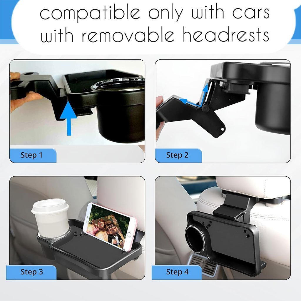 Porte-gobelet pliable pour siège auto arrière – حامل مشروبات للمقعد الخلفي - الصورة 5