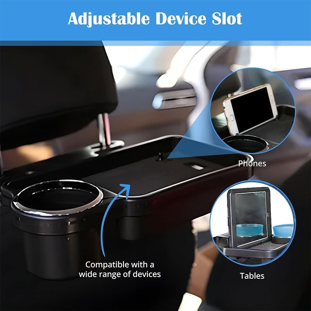 Porte-gobelet pliable pour siège auto arrière – حامل مشروبات للمقعد الخلفي - الصورة 2