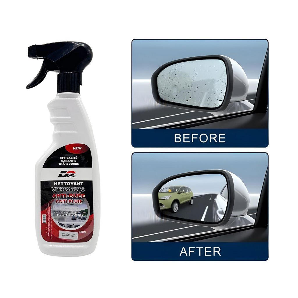 Nettoyant 3en1 anti pluie et anti buée pour pare brise et vitre 500ml D2 pro - الصورة 3