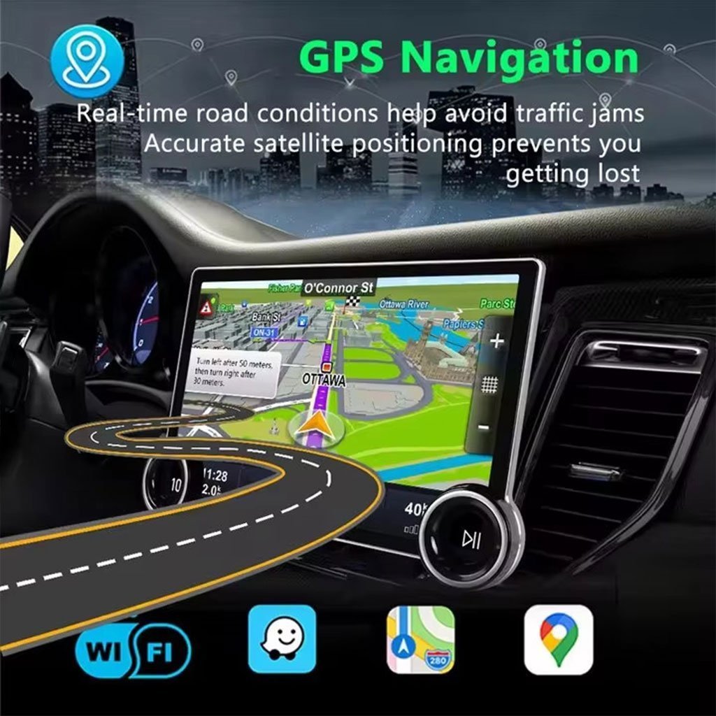 Diamond 2K Écran de voiture Android de 10,1 pouces compatible Apple CarPlay Android Auto – شاشة ذكية للسيارة - الصورة 3