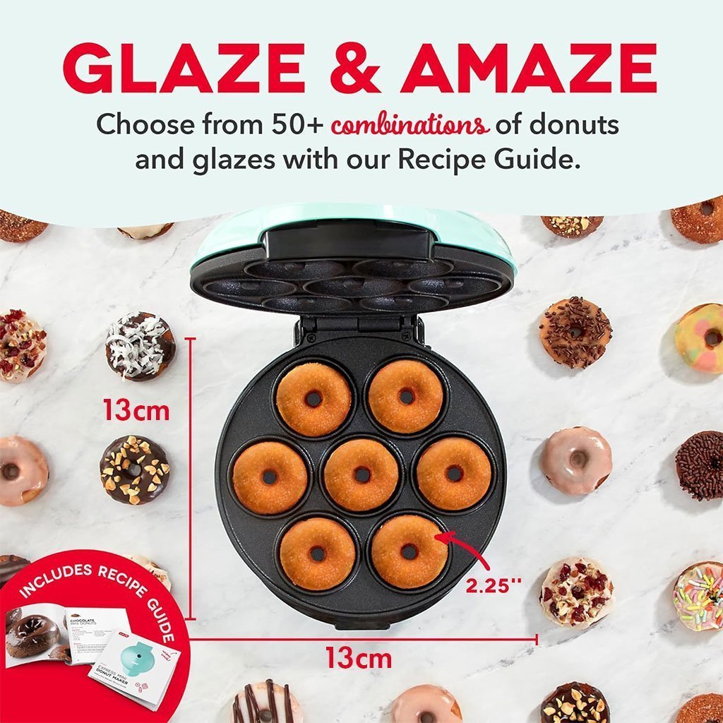 Mini machine à donuts avec surface antiadhésive pour 7 beignets – ماكينة تحضير الدونات - الصورة 4