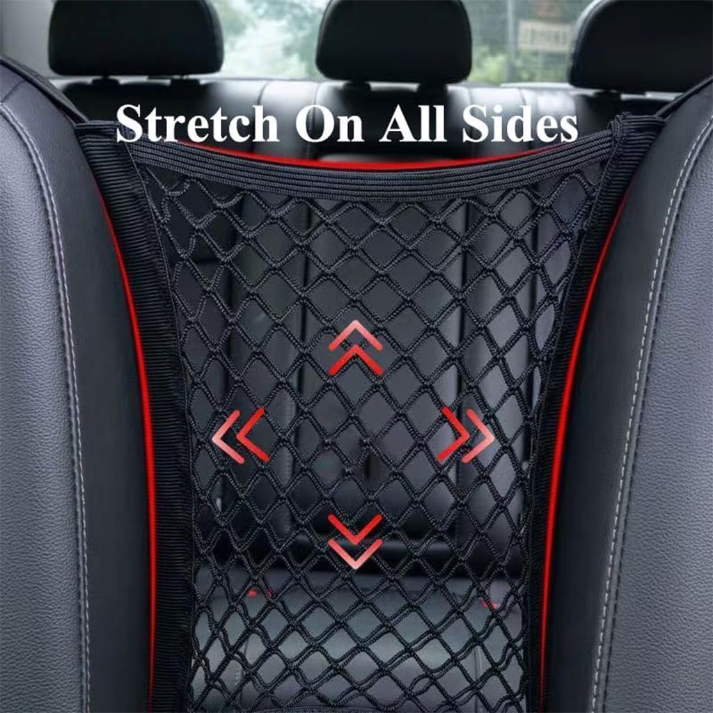 Filet de Rangement Universel en Maille pour Siège Auto – حاجز أطفال ومنظم أغراض - الصورة 2
