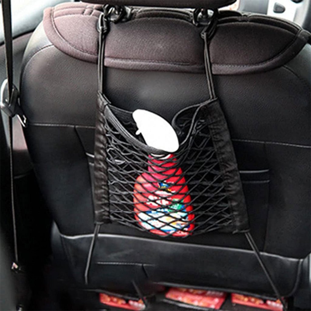 Filet de Rangement Universel en Maille pour Siège Auto – حاجز أطفال ومنظم أغراض - الصورة 4