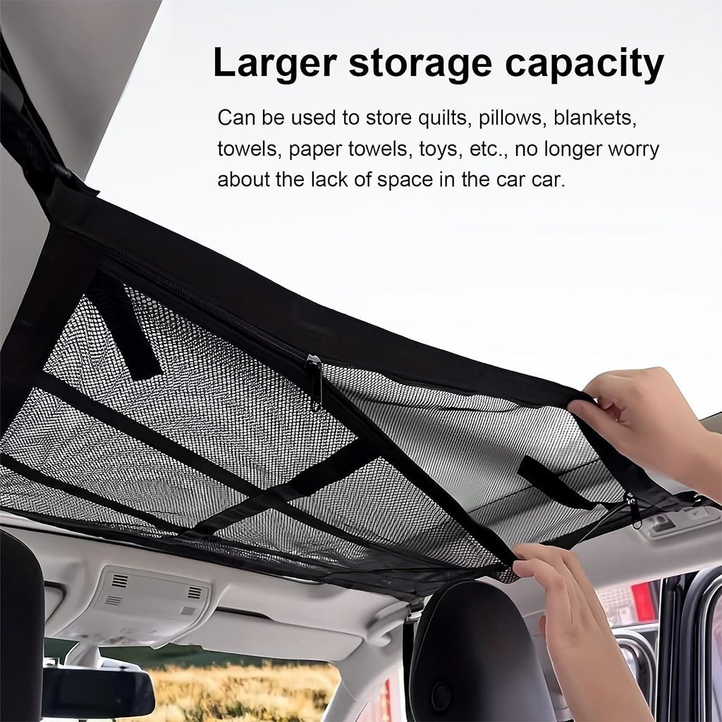 Filet de Rangement pour Toit Voiture Intérieur – منظم أغراض في سقف السيارة - الصورة 5