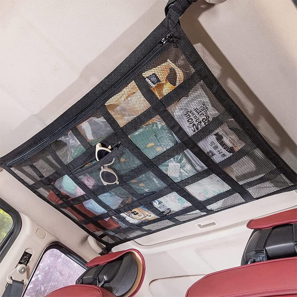 Filet de Rangement pour Toit Voiture Intérieur – منظم أغراض في سقف السيارة - الصورة 7