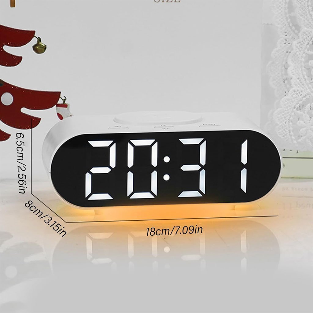 Horloge numérique LED et Chargeur Sans Fil GH9000 – ساعة منبه وشاحن لاسلكي - الصورة 7