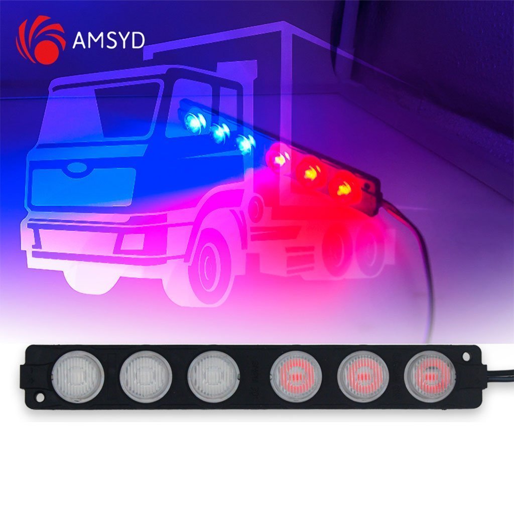 Feux stroboscopiques LED 12-24V 2 Couleur pour Véhicules 1Pcs – مصابيح إشارية ملونة - الصورة 2