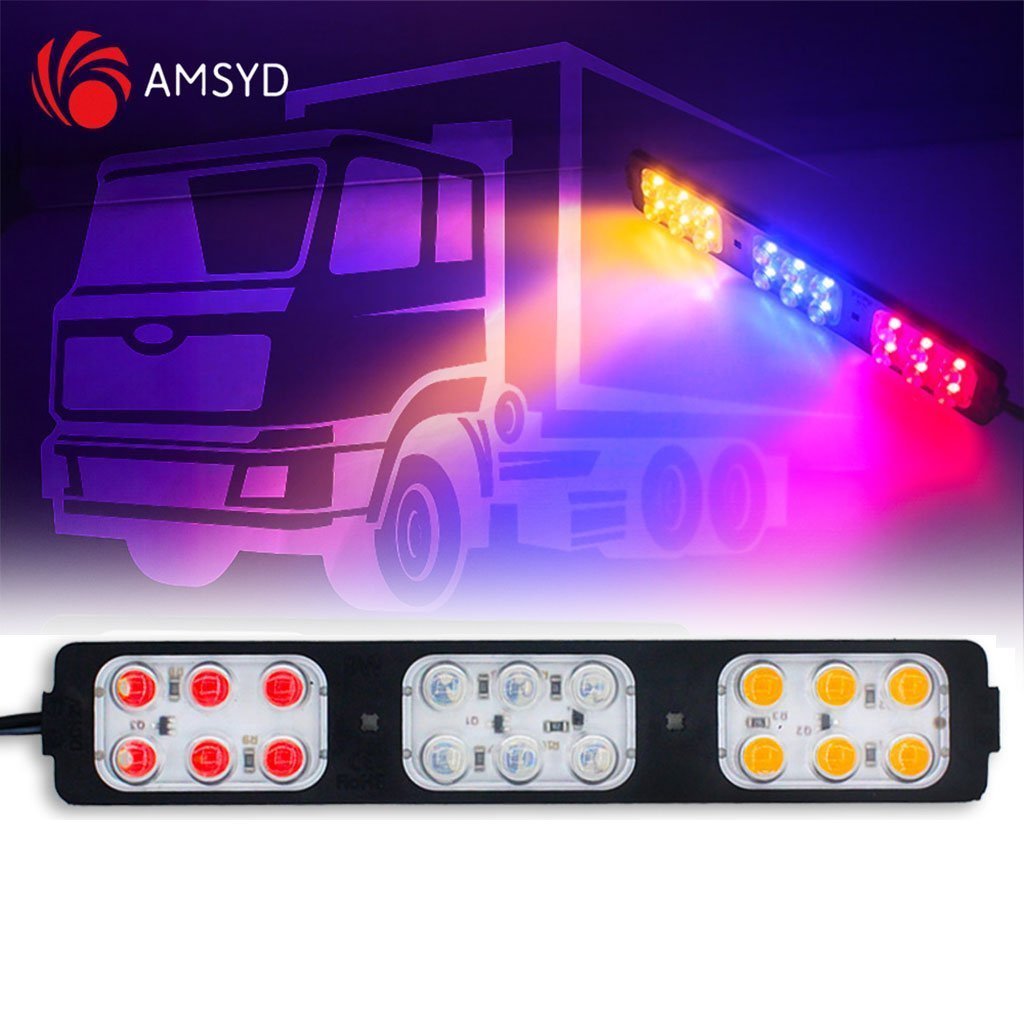 Feux stroboscopiques LED 12-24V 3 Couleur pour Véhicules 1Pcs – مصابيح إشارية ملونة - الصورة 2