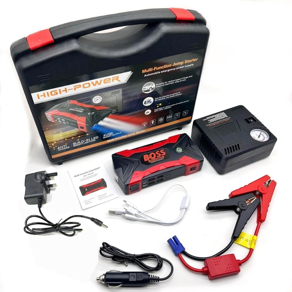 Démarreur Multifonction 99800mAh avec Compresseur d'Air et Câbles de Charge – بادئ تشغيل متعدد الوظائف - الصورة 2