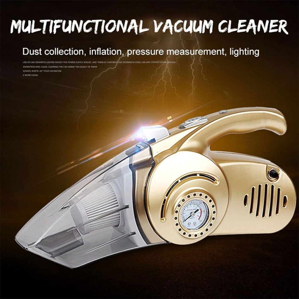 Aspirateur Portable 4 en 1 pour Voiture avec Gonfleur de Pneu Numérique – مكنسة كهربائية وجهاز نفخ العجلات - الصورة 6