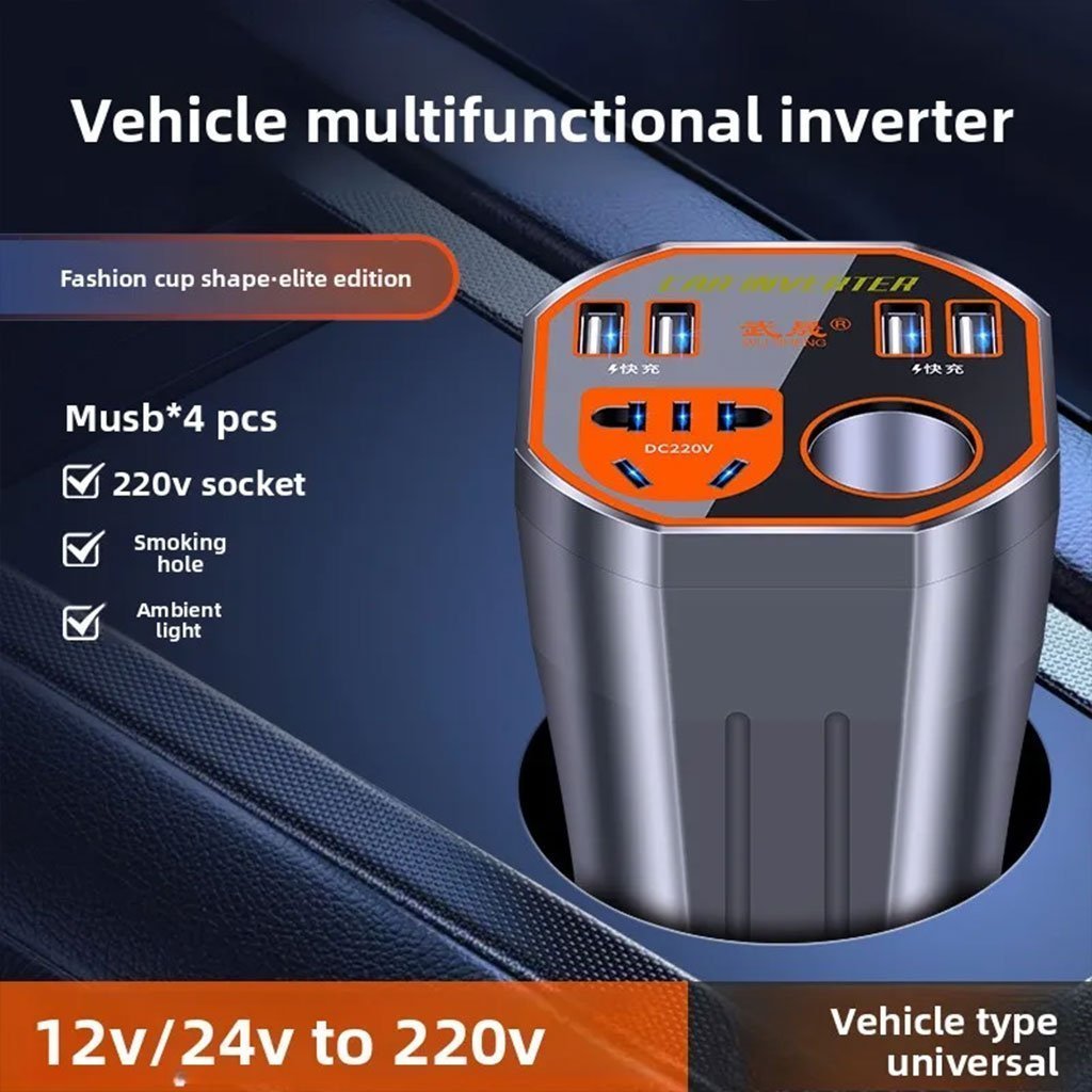 Convertisseur de Puissance pour Voiture 12V/24V vers DC220V Charge Rapide – محول التيار الكهربائي في السيارة - الصورة 5