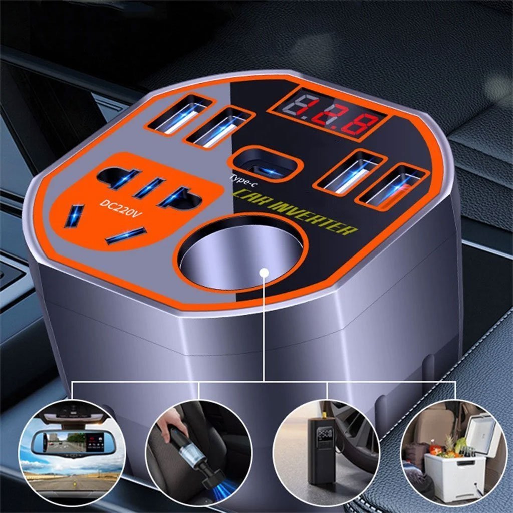 Convertisseur de Puissance pour Voiture 12V/24V vers DC220V Charge Rapide – محول التيار الكهربائي في السيارة - الصورة 2