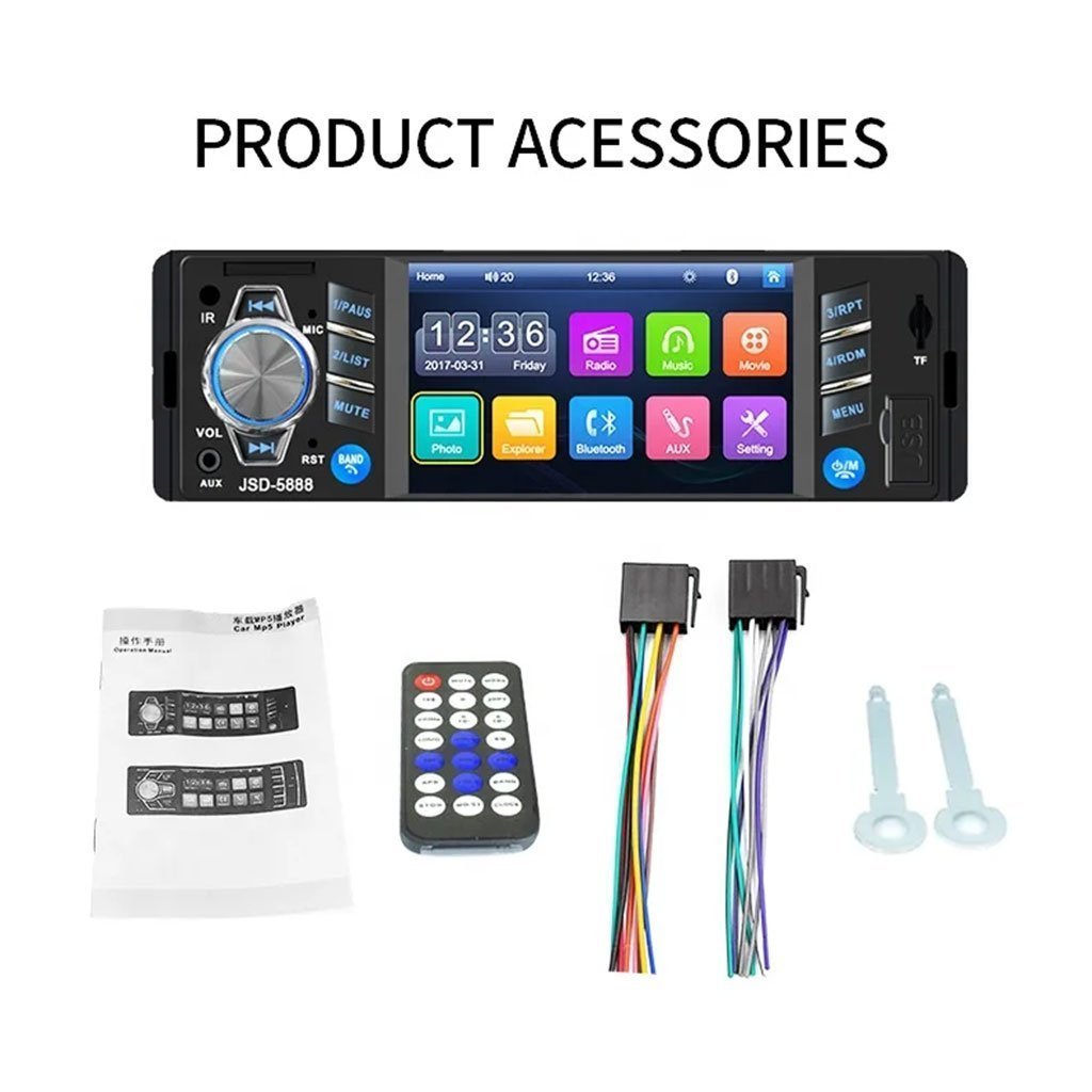 Autoradio MP5 4.1 Pouces FM Radio Ecran HD JSD-5889 – مشغل راديو السيارات - الصورة 6