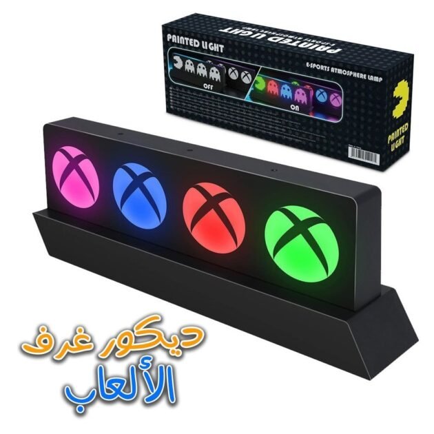 مصباح مزين بأيقونات مع 3 أوضاع إضاءة