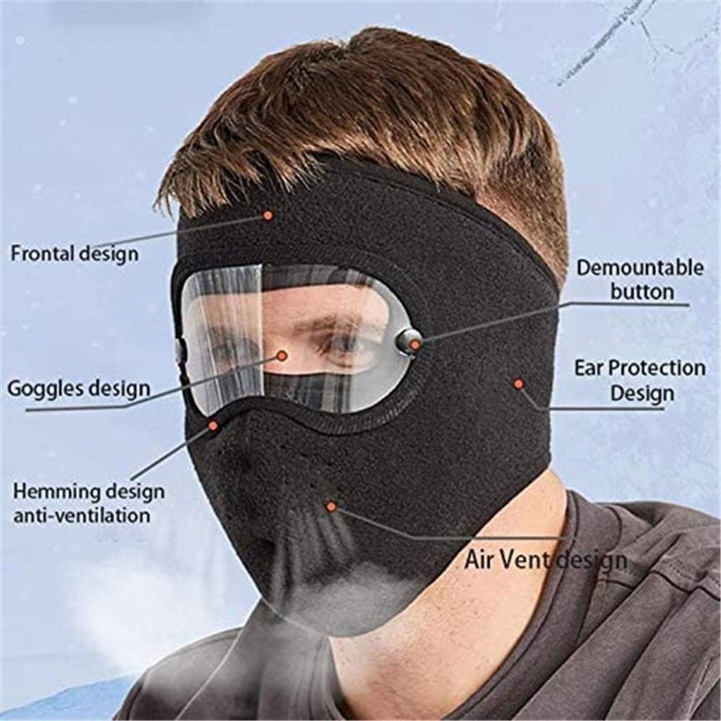 Masque moto pour l’hiver coupe-vent en polaire avec protection pour les yeux – قناع مضاد للبرد لسائقي الدراجات النارية - الصورة 3