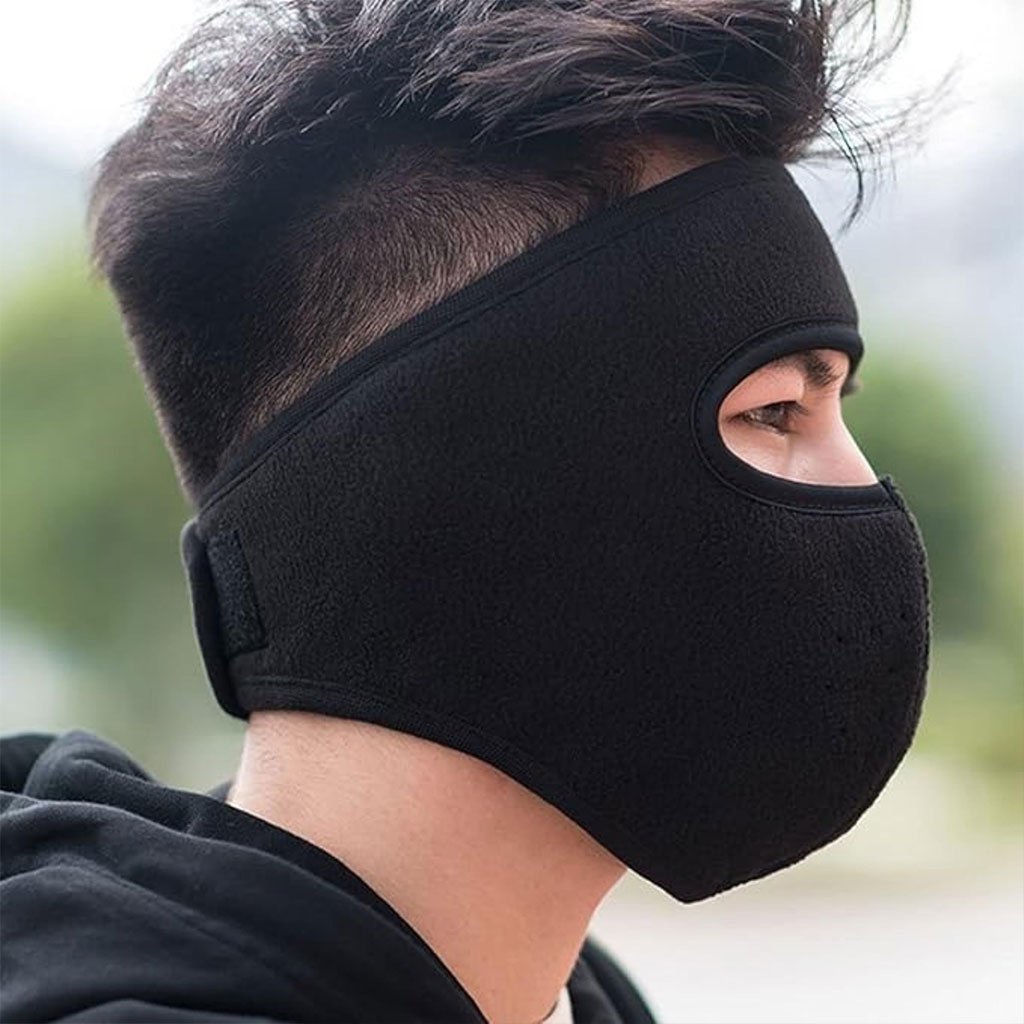 Masque moto pour l’hiver coupe-vent en polaire avec protection pour les yeux – قناع مضاد للبرد لسائقي الدراجات النارية - الصورة 6