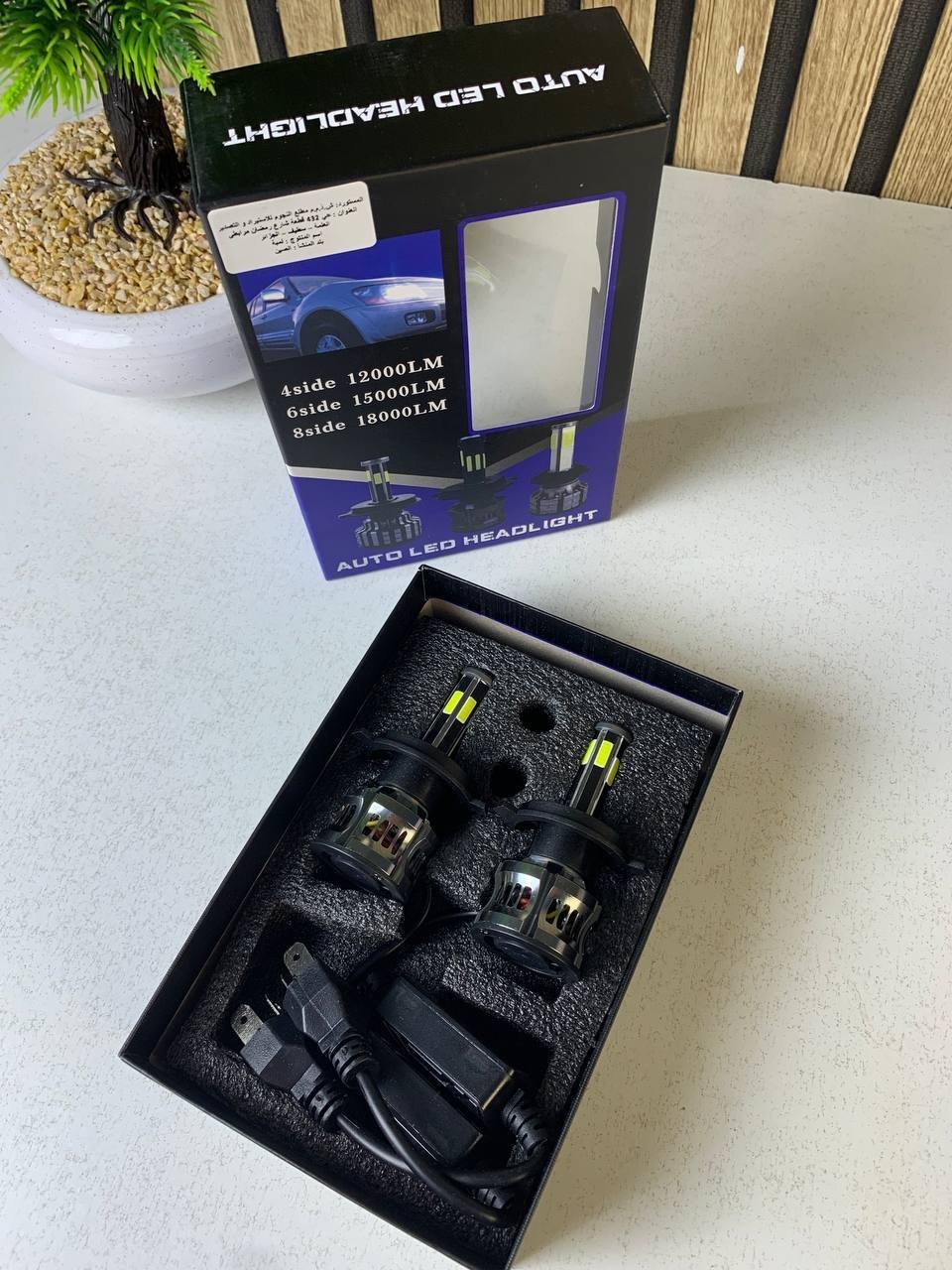 Kit Lampe de phare H4 LED 6 Directions 6000K - مصابيح إضاءة أمامية للسيارات - الصورة 8