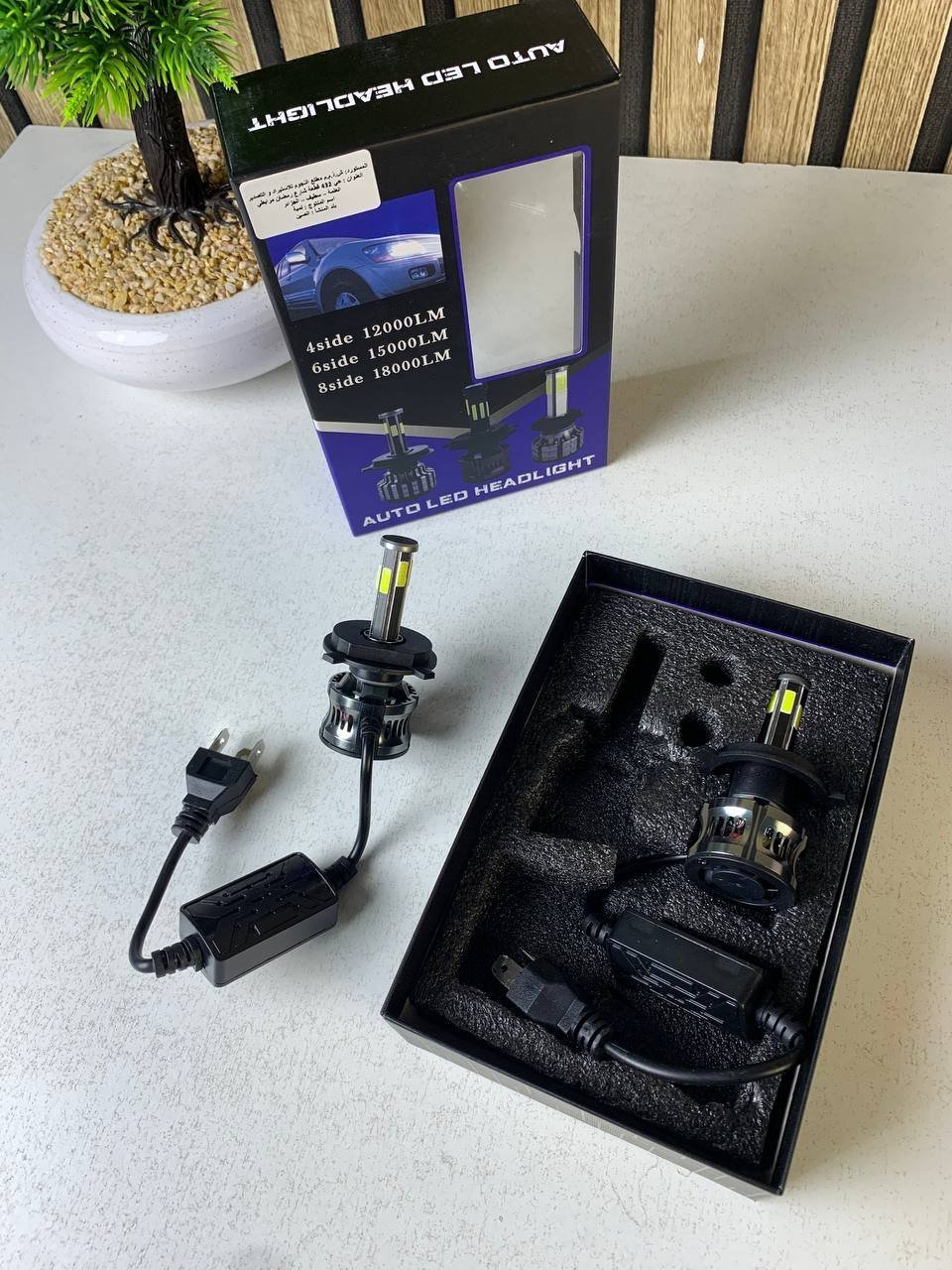 Kit Lampe de phare H4 LED 6 Directions 6000K - مصابيح إضاءة أمامية للسيارات - الصورة 9