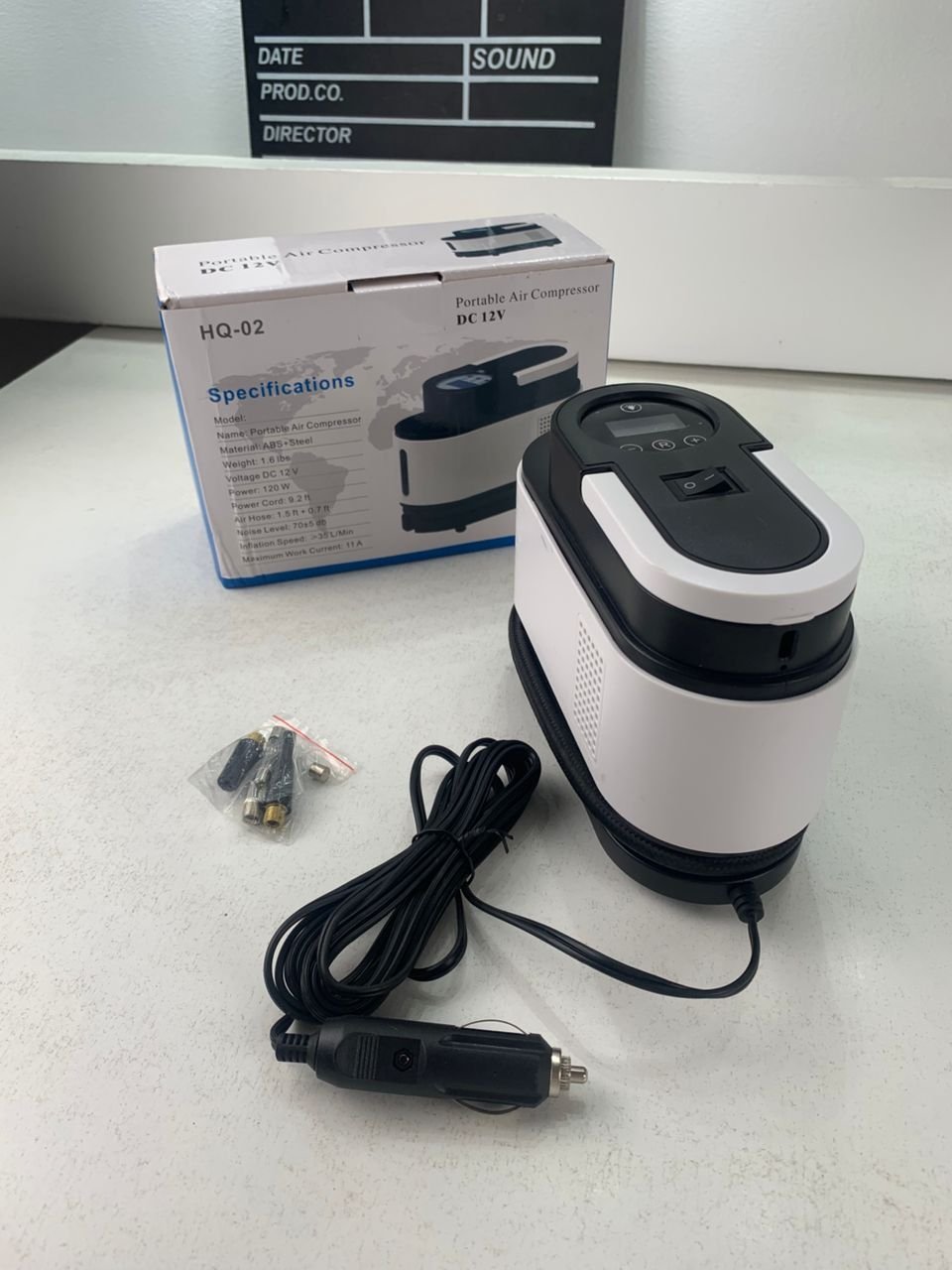 Compresseur d’Air Portable 12V 150 PSI Câble 2,8 m avec Éclairage LED – جهاز نفخ العجلات للسيارة - الصورة 5