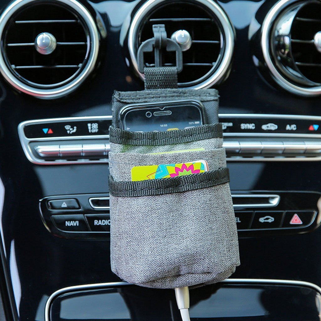 Organiseur de poche pour grille d’aération de voiture – منظم أغراض في السيارة - الصورة 2